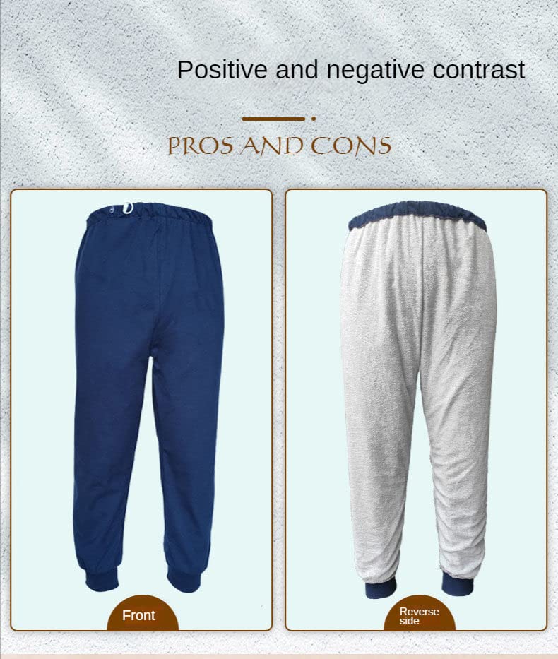 Waterproof Diaper Pants for The Elderly, Washable Cotton, Adult Urine Pads,Paralyzed, Bedridden Men Women