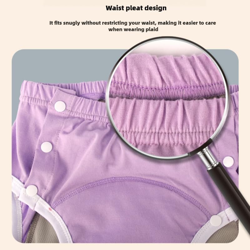 LEEMOOCARE Washable Breathable Leakproof Cotton Adult Diapers for Seniors
