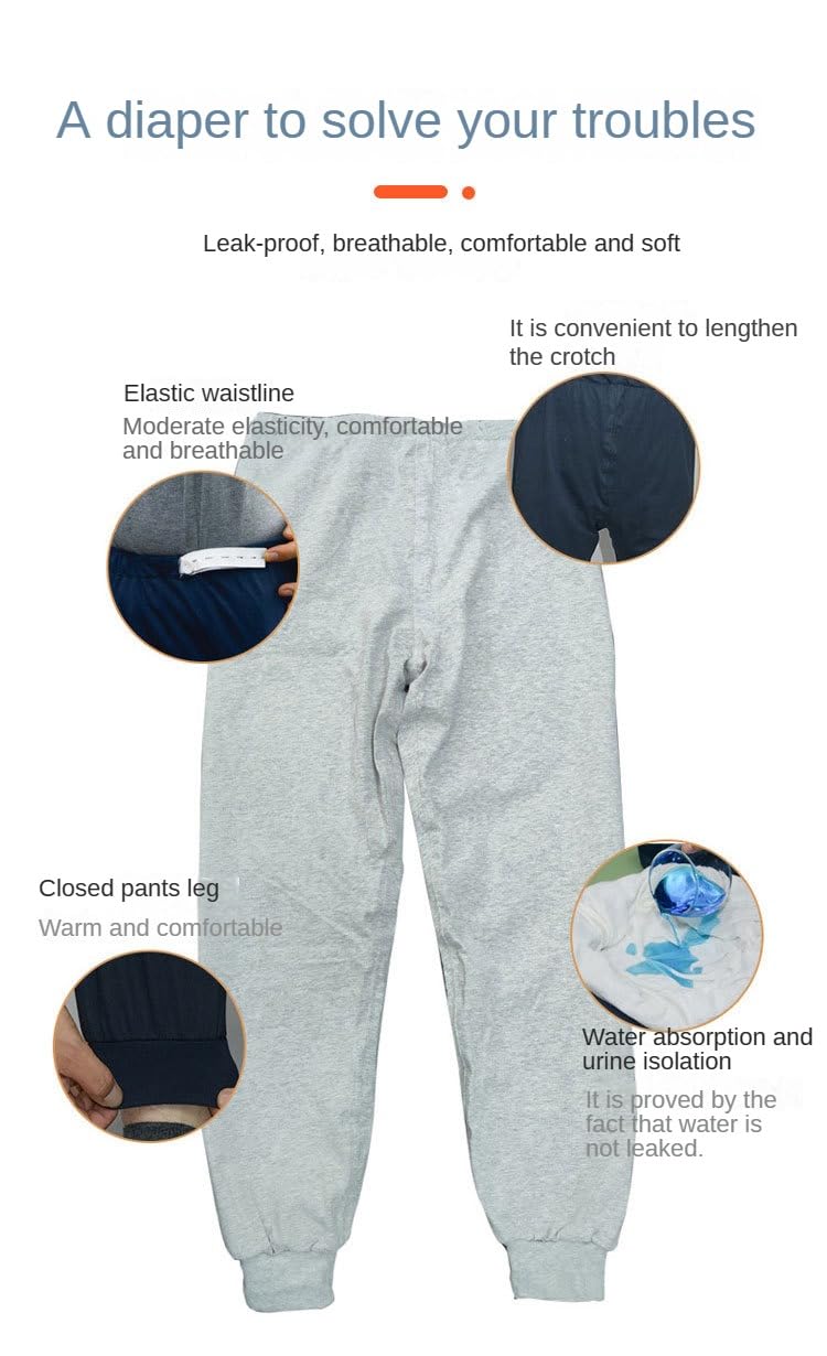 LEEMOOCARE Washable Waterproof Adult Diaper Pants for Incontinence