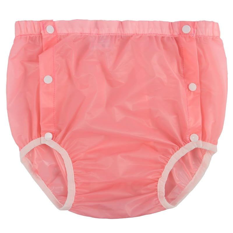 3-Pack Adult Diaper Cover, Leakproof Waterproof TPU Incontinence Pull-Ups with Side Snaps, Reusable Washable Diapers for Men, Women, and Elderly Care