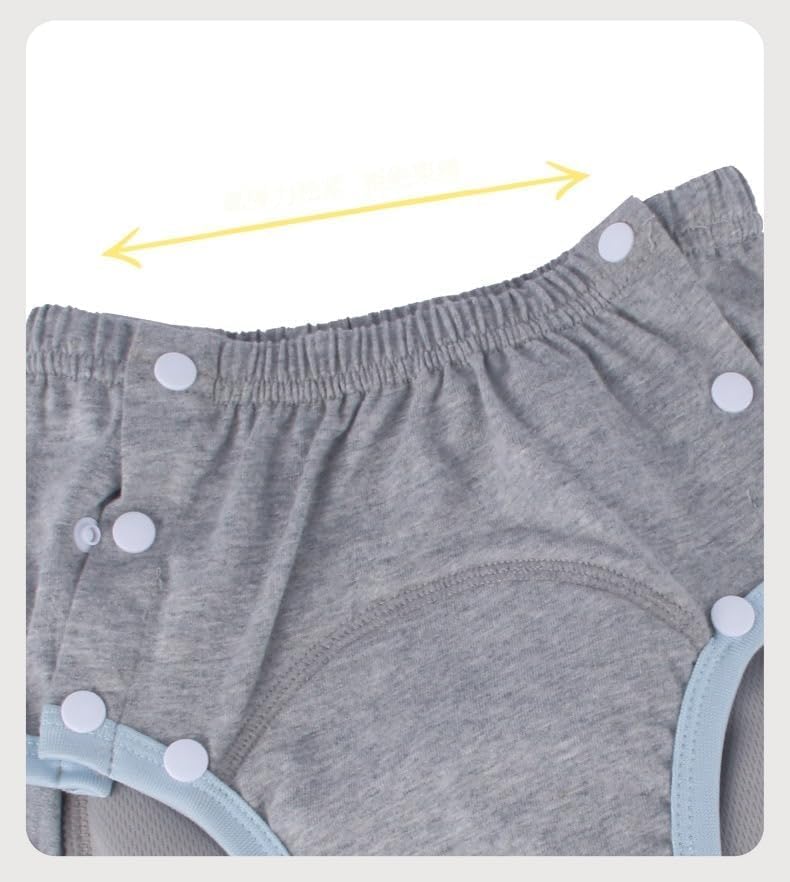 LEEMOOCARE Washable Breathable Cotton Incontinence Pants for Elderly