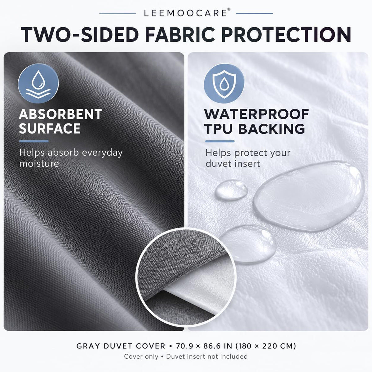 Waterproof Incontinence Duvet Cover with TPU Layer for Elder Care
