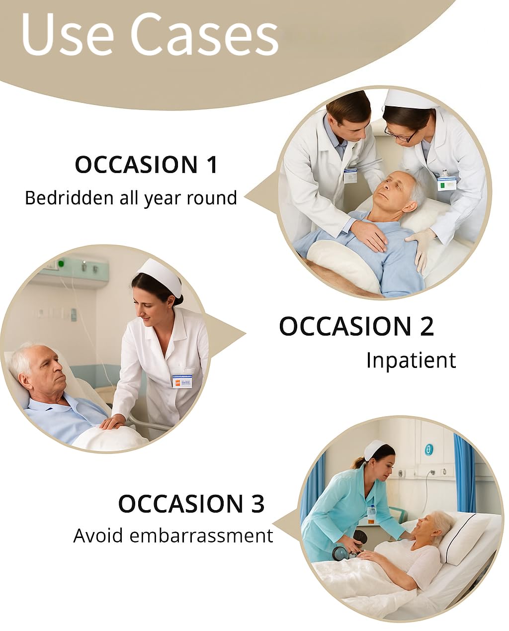 LEEMOOCARE Easy On/Off Gauze Patient Gown for Elderly Home Care