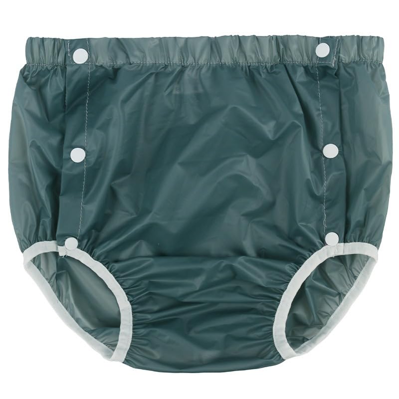 3-Pack Adult Diaper Cover, Leakproof Waterproof TPU Incontinence Pull-Ups with Side Snaps, Reusable Washable Diapers for Men, Women, and Elderly Care