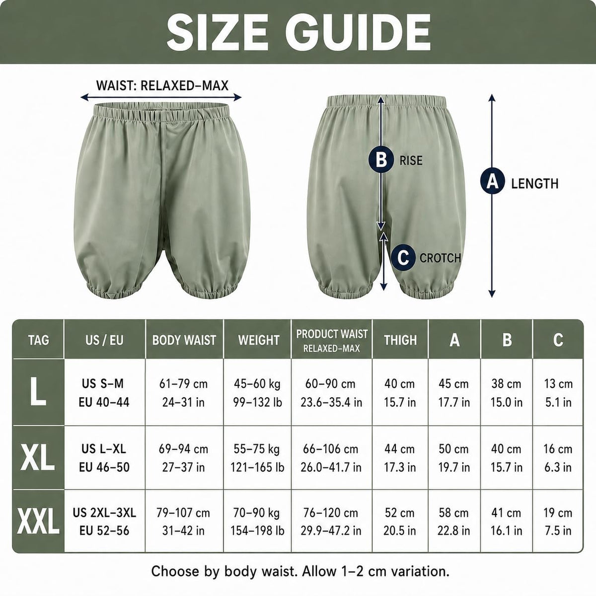 LEEMOOCARE Washable Waterproof Adult Diaper Cover Shorts