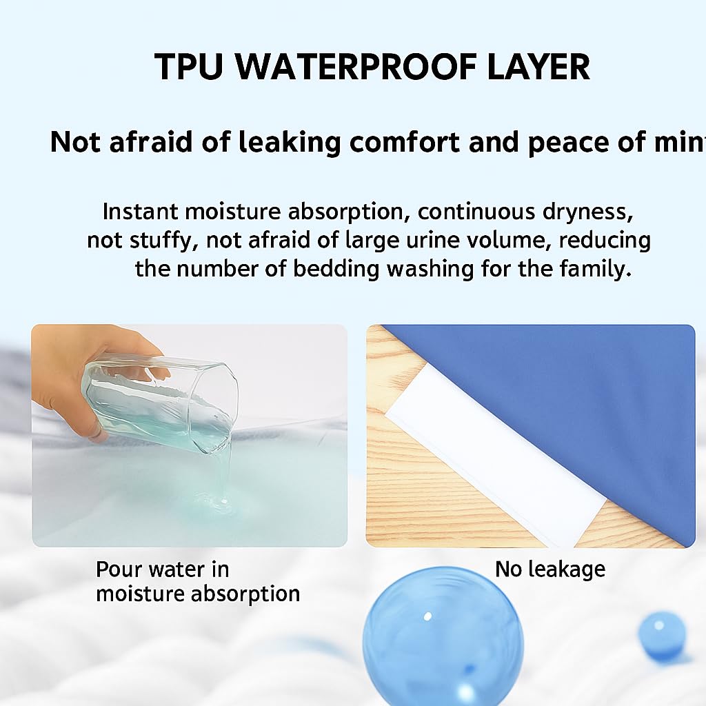 Reusable Adult Incontinence Pants, Washable Leakproof Underwear, Soft Cotton Breathable for Elderly & Postpartum