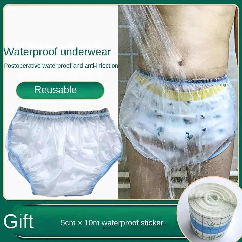LEEMOOCARE Waterproof Postoperative Underwear Cover for Bathing