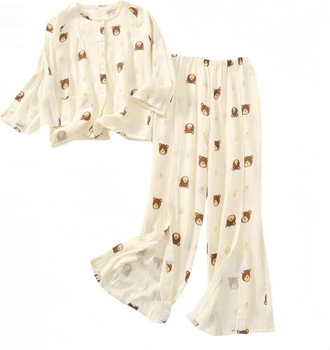 LEEMOOCARE Easy On/Off Gauze Patient Gown for Elderly Home Care