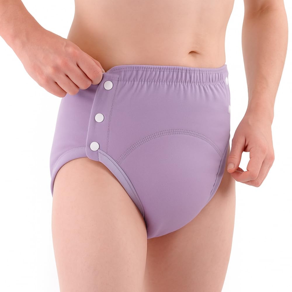 LEEMOOCARE Washable Breathable Cotton Incontinence Pants for Elderly