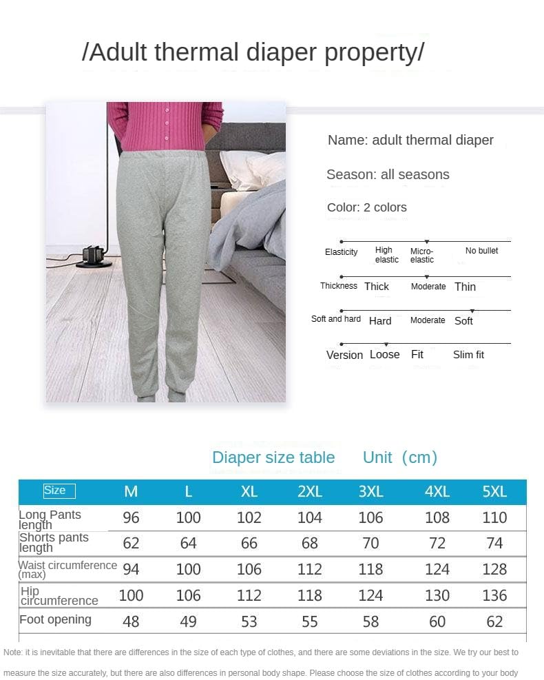 LEEMOOCARE Washable Waterproof Adult Diaper Pants for Incontinence