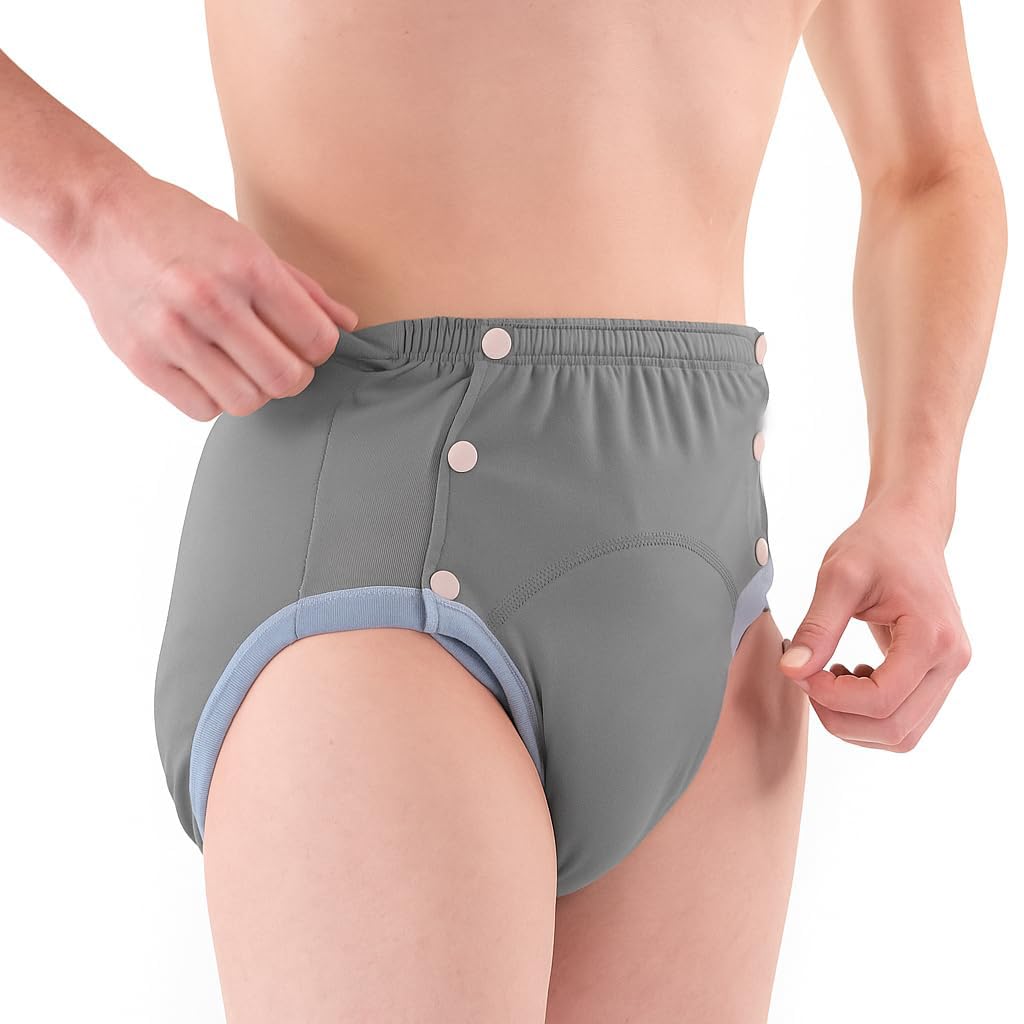 LEEMOOCARE Washable Breathable Cotton Incontinence Pants for Elderly