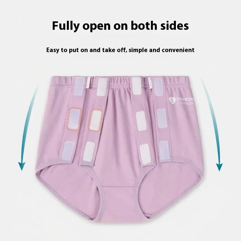 LEEMOOCARE Women's Easy-Open Adaptive Cotton Incontinence Panties