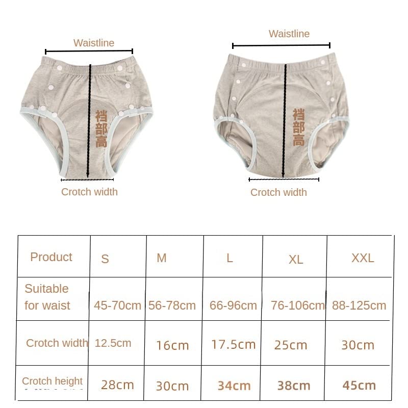Washable Breathable Leakproof Cotton Adult Diaper Pants for Elderly