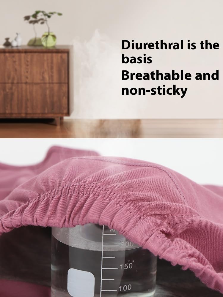 Elderly Incontinence Underwear with Side Opening, Pure Cotton Washable Leak-Proof Diaper for Bedridden Patients and Seniors