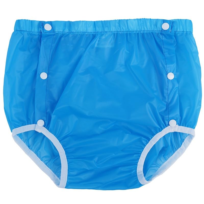 3-Pack Adult Diaper Cover, Leakproof Waterproof TPU Incontinence Pull-Ups with Side Snaps, Reusable Washable Diapers for Men, Women, and Elderly Care
