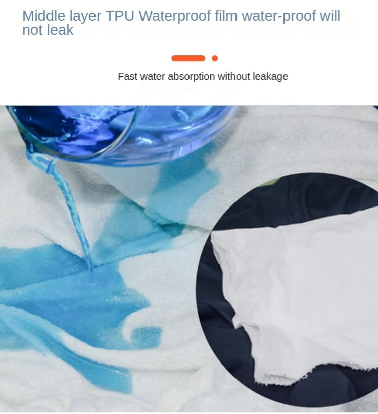 LEEMOOCARE Washable Waterproof Adult Diaper Pants for Incontinence