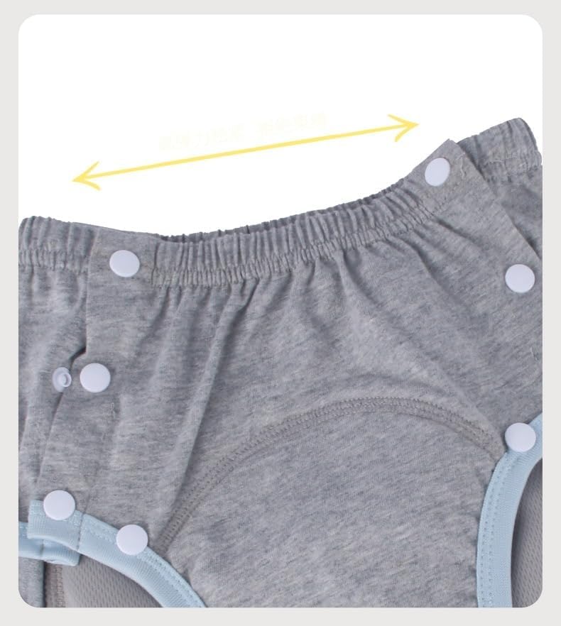 LEEMOOCARE Washable Breathable Cotton Incontinence Pants for Elderly